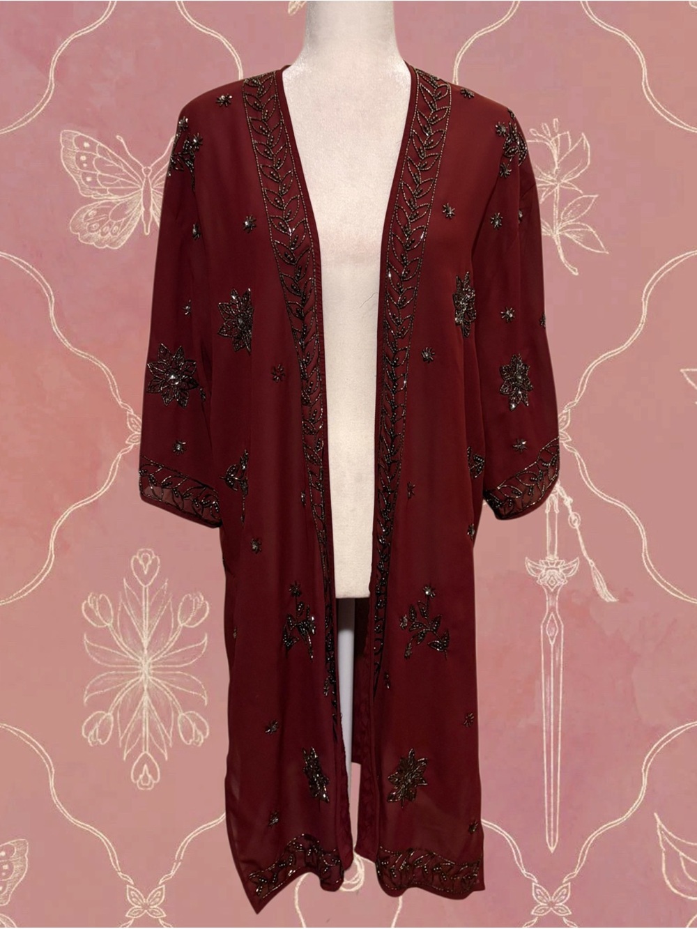 Starburst Beaded Kimono